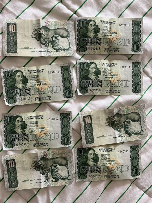 8 notas de rand antigas para colecionadores