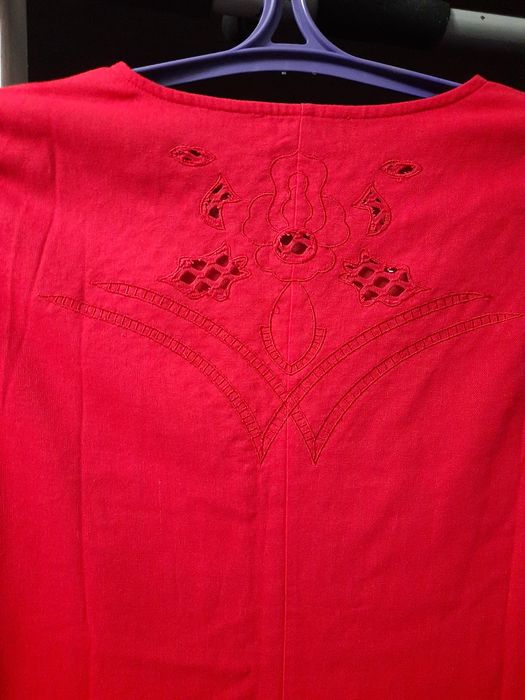 Плаття льон червоного кольору