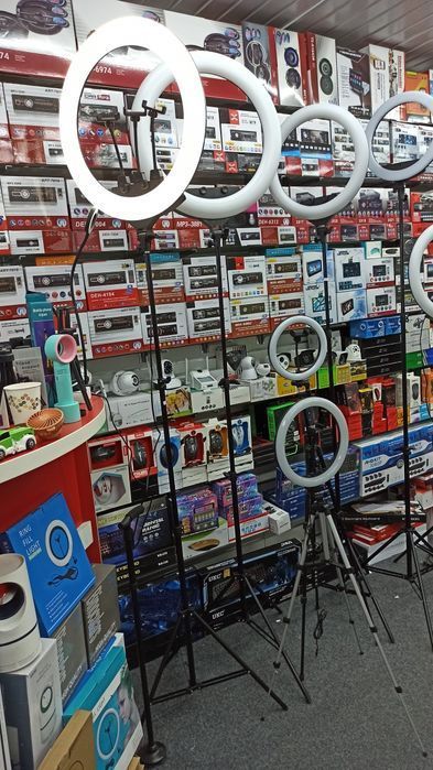 Набор блогера Тик-Тока 4в1 Штатив 2м,Лампа 26см,держатель для телефона