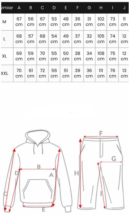 Męski komplet sportowy M L XL XXL
