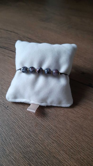 Bransoletka handmade z szklanych koralików