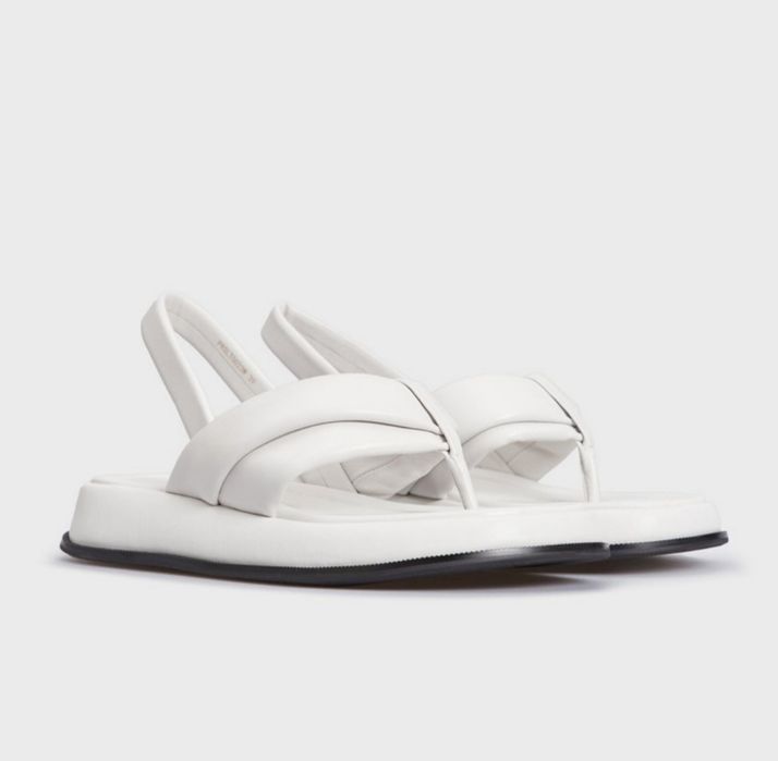 В'єтнамки, босоніжки кожа білі  PRPY