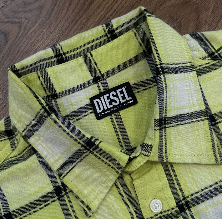 Diesel Flanel Plaid Shirt Дизель рубашка фланелевая вышитое лого