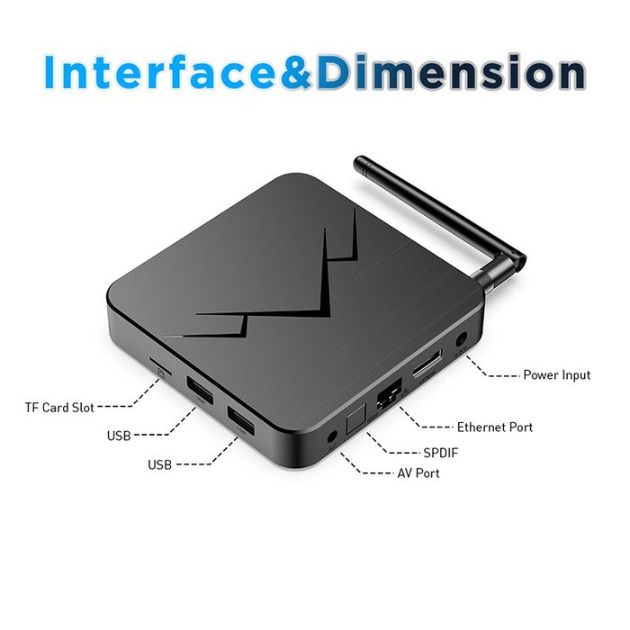 WUDUNG WD05 Android 14 Smart TV Box Amlogic S905Y5 4GB 32GB AV1