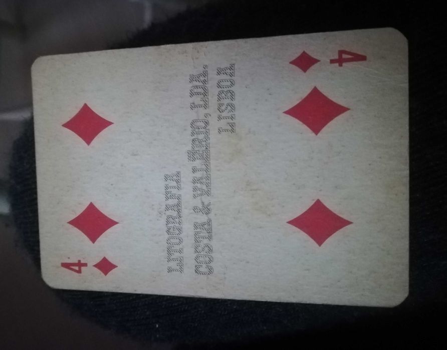 Cartas de jogar antigas