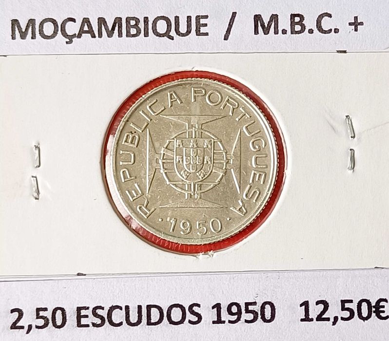 Moeda Portuguesa De 2$50 Escudos da Ex Colónia Ultramarina Moçambique