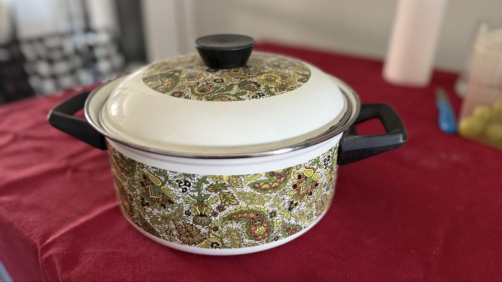 Panela esmalte antiga cornocopias