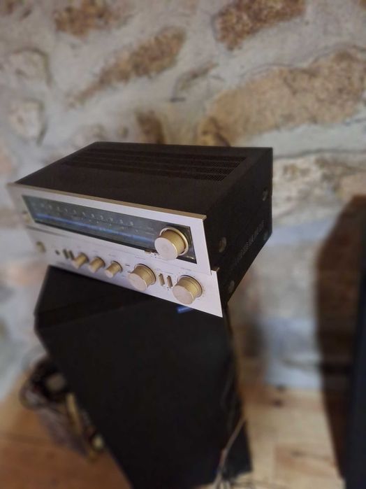 Sistema Hi-Fi Pioneer Vintage — Amplificador SA-520 + Tuner + Colunas