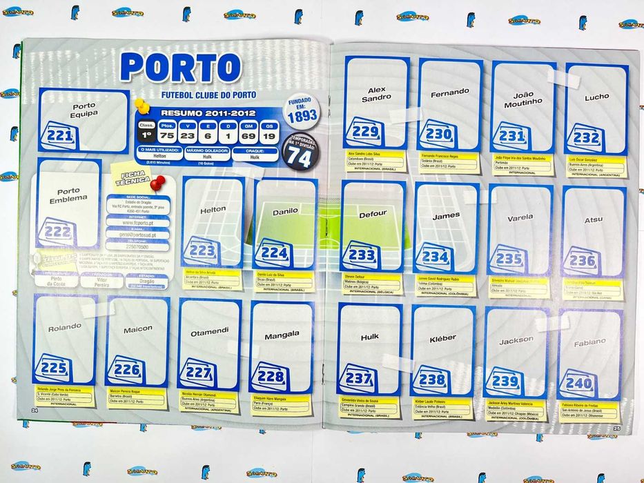 Caderneta Futebol 2012-13 Panini + 220 Cromos
