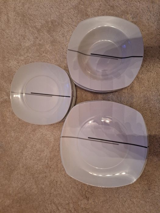 Komplet obiadowy talerze