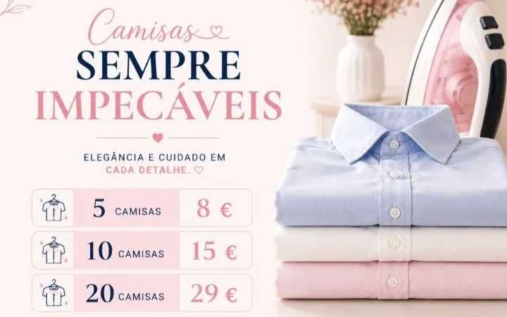 Serviços de engomaria /passar a ferro