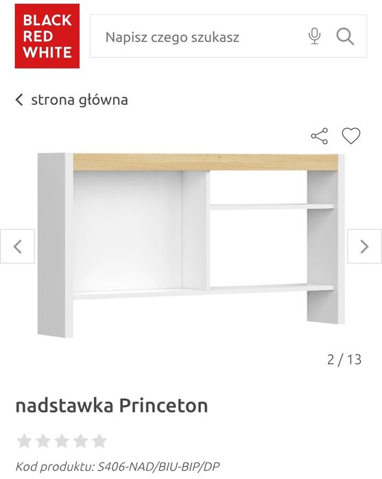 Nadstawka na biurko Black Red White