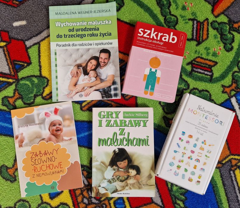 Zestaw książek dla rodziców i o zabawach z dzieckiem (Montessori)
