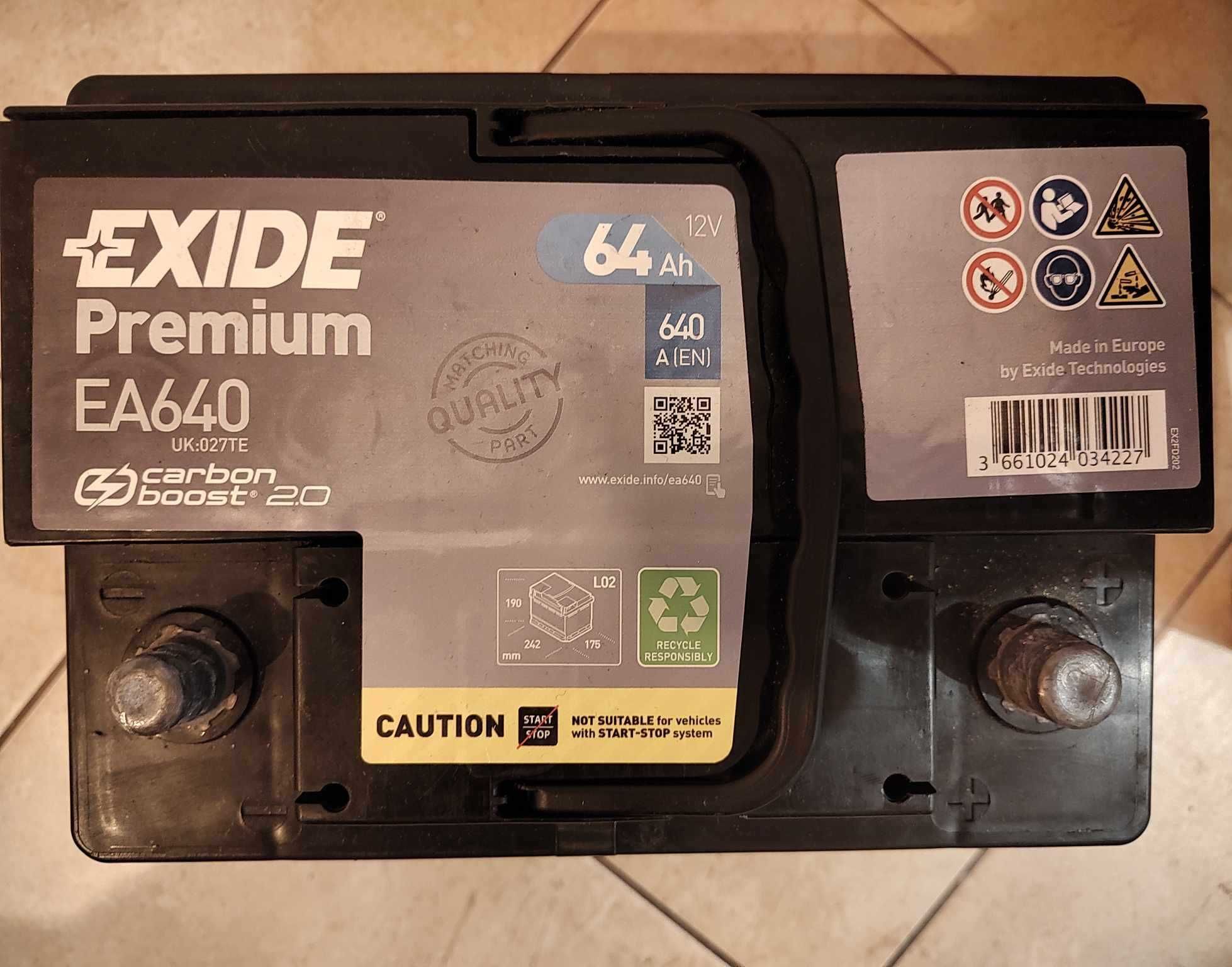 Akumulator Exide premium EA640