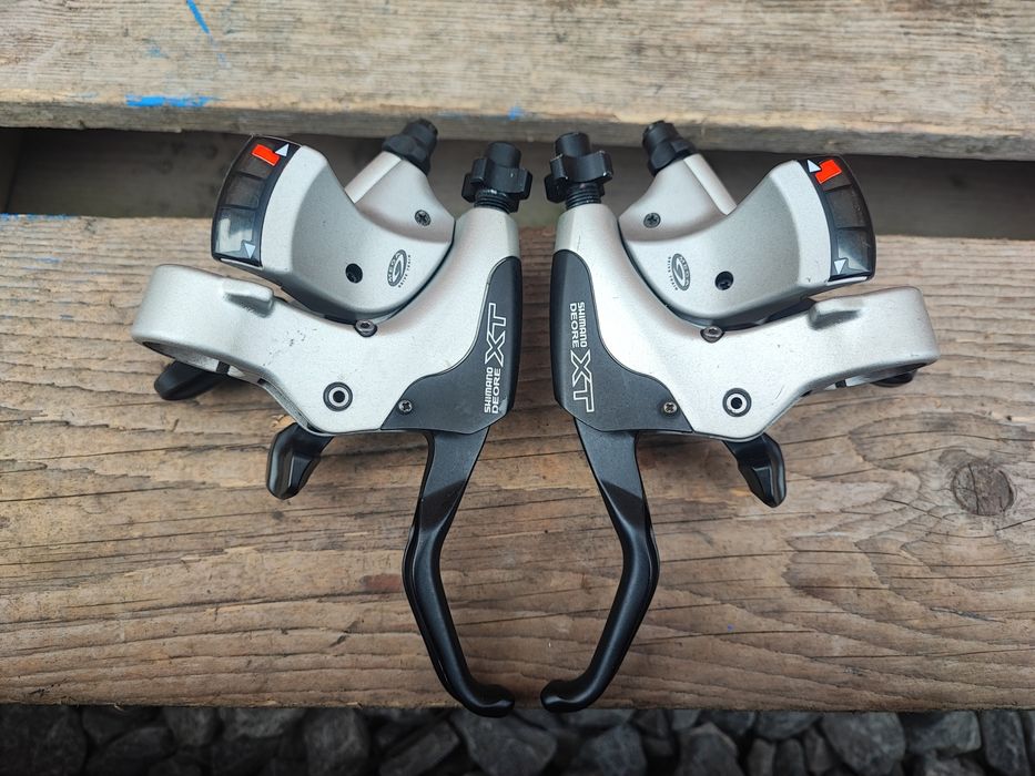 Klamkomanetki rowerowe Shimano Deore XT M750 3x9 Vbrake Retro MTB