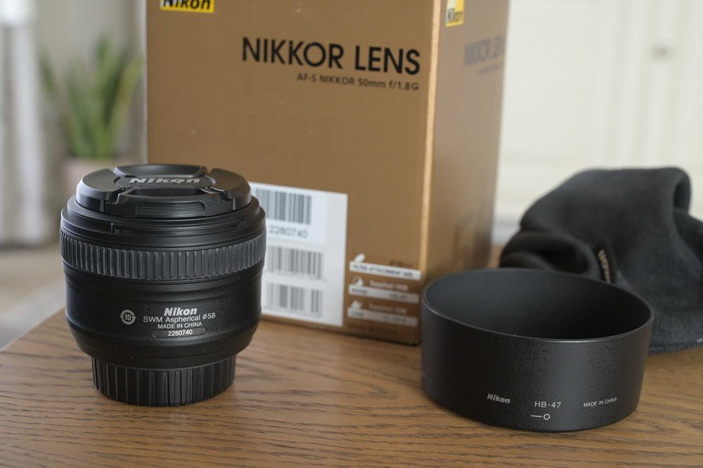 Nikon AF-S Nikkor 50mm f/1.8G / stan idealny / pudełko / osłona / + 2 Gratisy