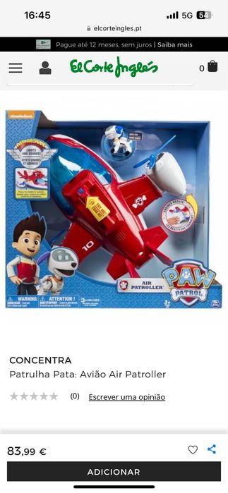 SPIN MASTER Paw Patrol Patrulha Aérea