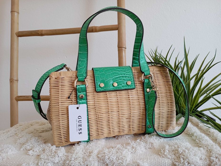 Mala Guess Verde Cesto Croco