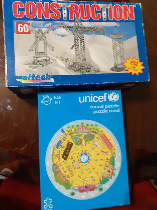 Puzzle redondo 500 peças + construção em metal c/ 253 peças