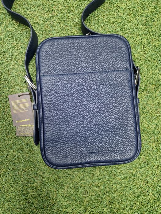 Чоловіча синя сумка Stefano ricci мужская синяя сумка SR