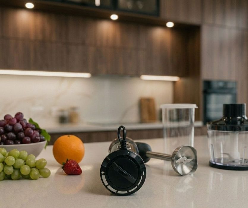 Потужний блендер 1200Вт! Ручний блендер RB-2307 Погружний Rainberg 5в1