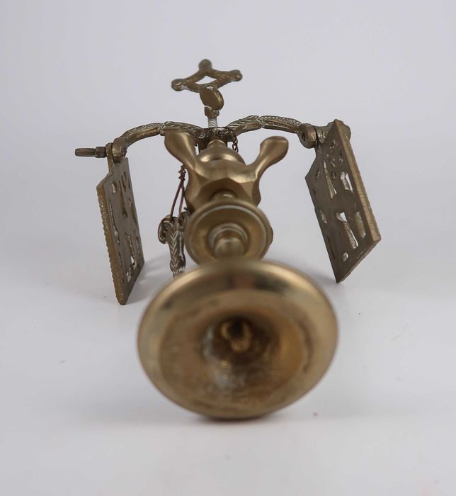 lamparina de azeite antiga em latao / bronze