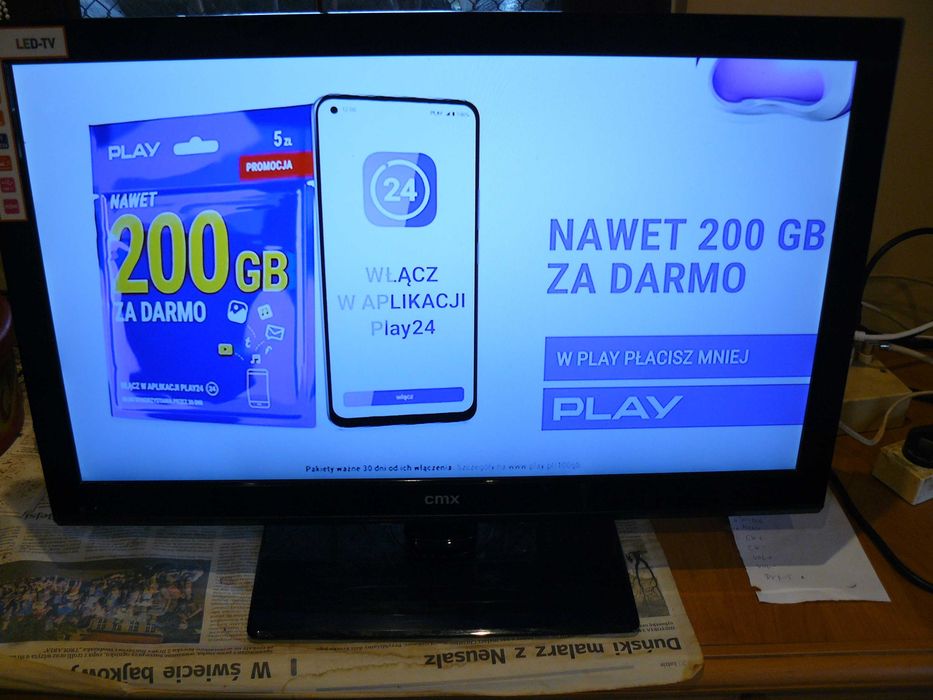 Telewizorek CMI 24 cale led full hd hdmi kablówka działka