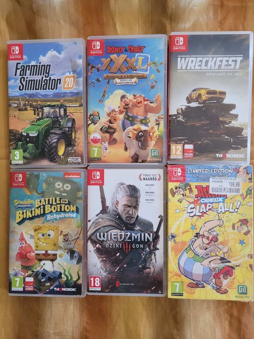Картриджи до Nintendo Switch - 5 ігор.
