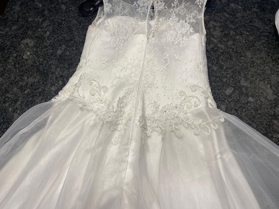 Suknia ślubna na kole litera A plus size 44 46