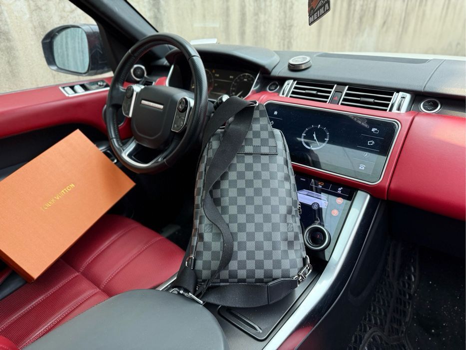 Слинг LOUIS VUITTON avenue сумка бананка мужская графитовая черная