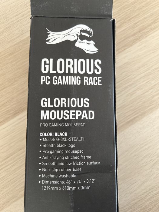 Glorious Pro Gaming Mousepad Stealth Edition 3XL, Extra-Large Size 1219x610x3mm64283964401153124
