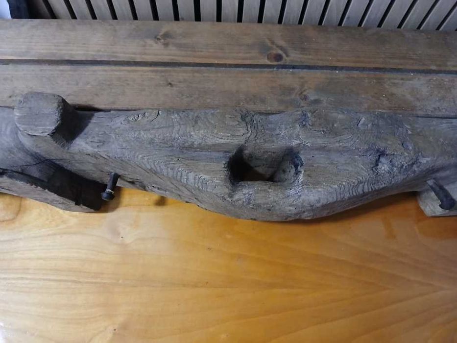 Jarzmo Uprząż Stara Drewniana Półka Antyk Vintage Zabytkowe