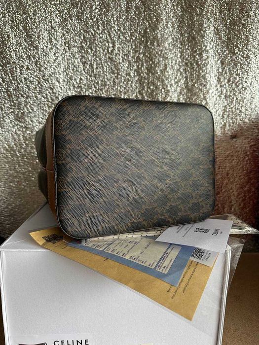 Жіноча велика сумка Celine Small Bucket з натуральної шкіри. НОВИНКА
