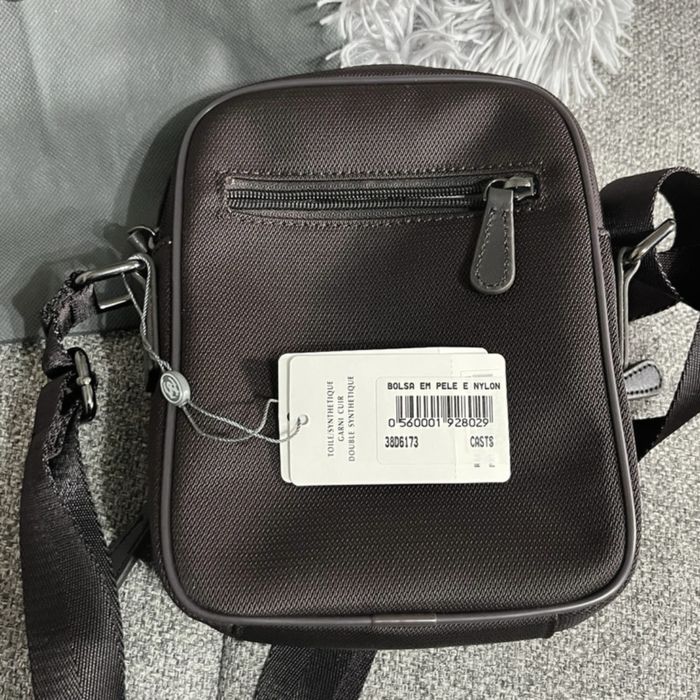 Bolsa homem David William nova – pele e nylon