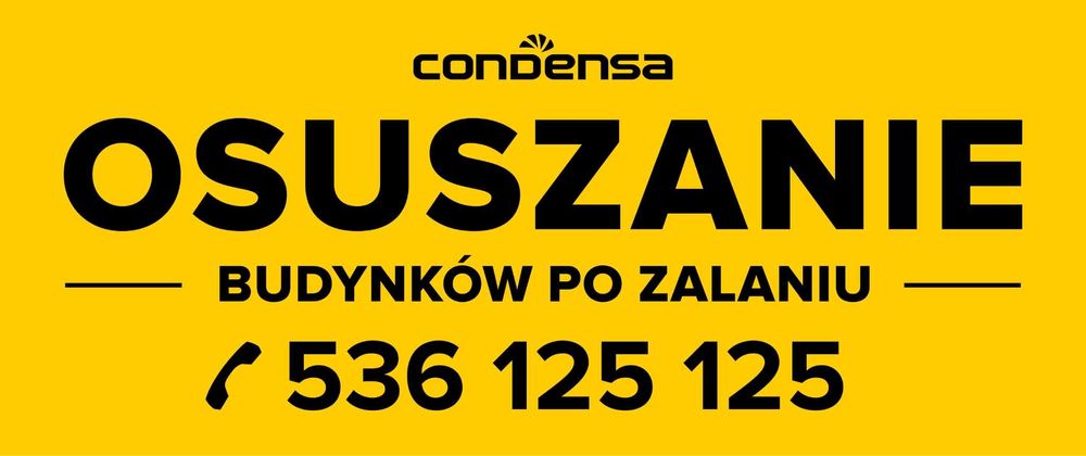 Osuszanie po zalaniu, ozonowanie, sprzedaż osuszaczy