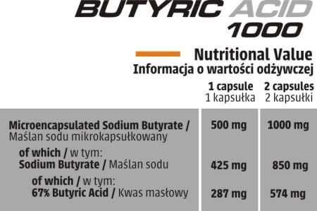 Maślan sodu Human Code Butyric Acid 1000 - 60 kapsułek wegańskich