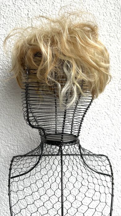 Premium Ultra włosy doczepiane, topper, tupet, blond pasemka 389.