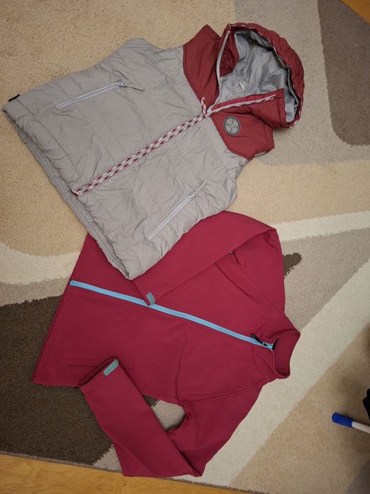 Zestaw bezrękawnik Decathlon i bluza Martes softshell rozmiar M