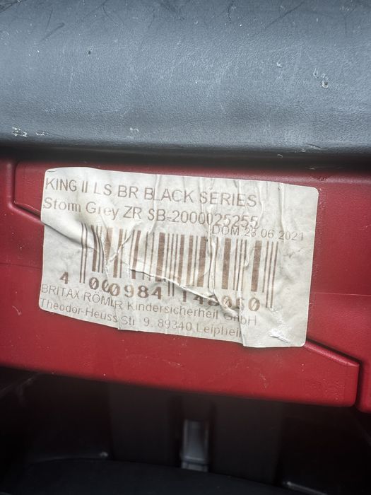 Fotelik britax römer king 9-18 kg