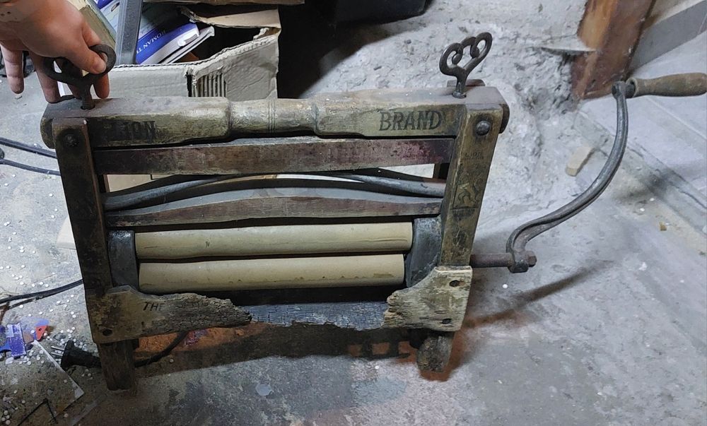 Retro maglownica magiel wyżymaczka