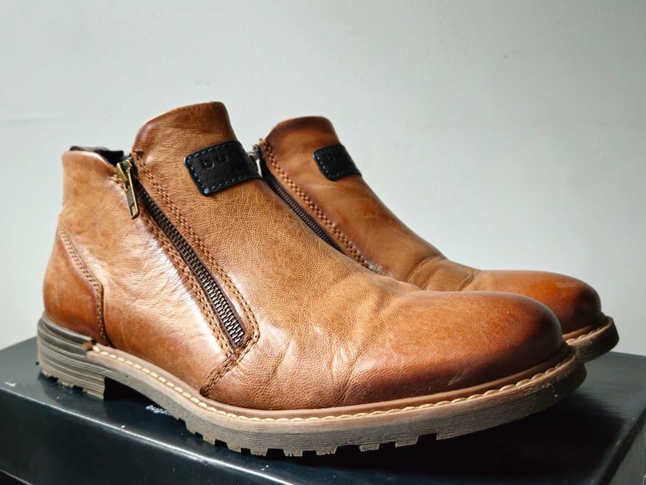 Botki Bugatti Vittore 321-A0U3Z koniak brązowe kozaki