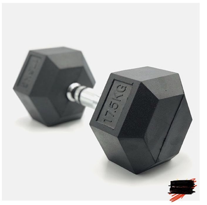 Halteres par 17,5 kg hexagonais