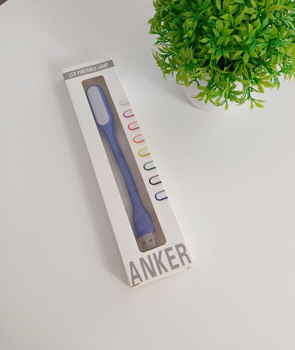 NOWA Niebieska Silikonowa Lampka LED na USB Anker