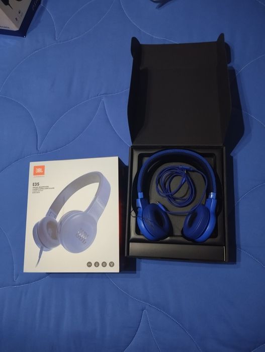 Auscultadores com Fio JBL E 35 (On Ear - Microfone - Azul)
