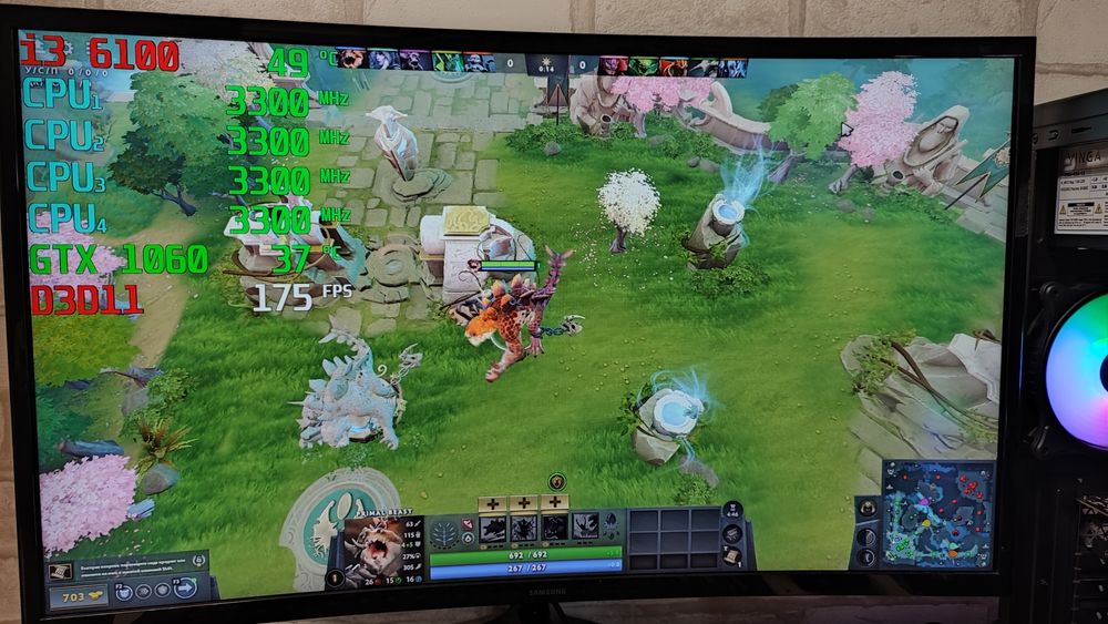 Игровой ПК GTX 1060 CS 2 GTA5 WOT fortnite DoTa2 PUBG RUST