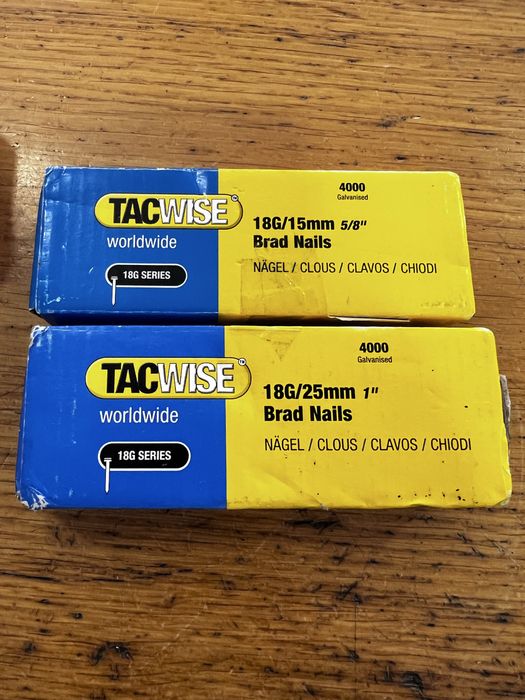 Pack 2 caixas pregos galvanizados Brad Tacwise - NOVO