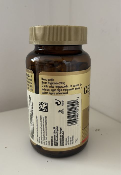 Suplemento natural Solgar - Gentle Iron 20 mg - 180 cápsulas vegetais