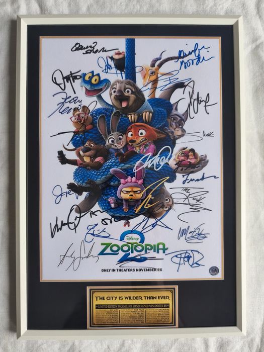 Moldura Filme Zootopia 2 com Autógrafos (A4)