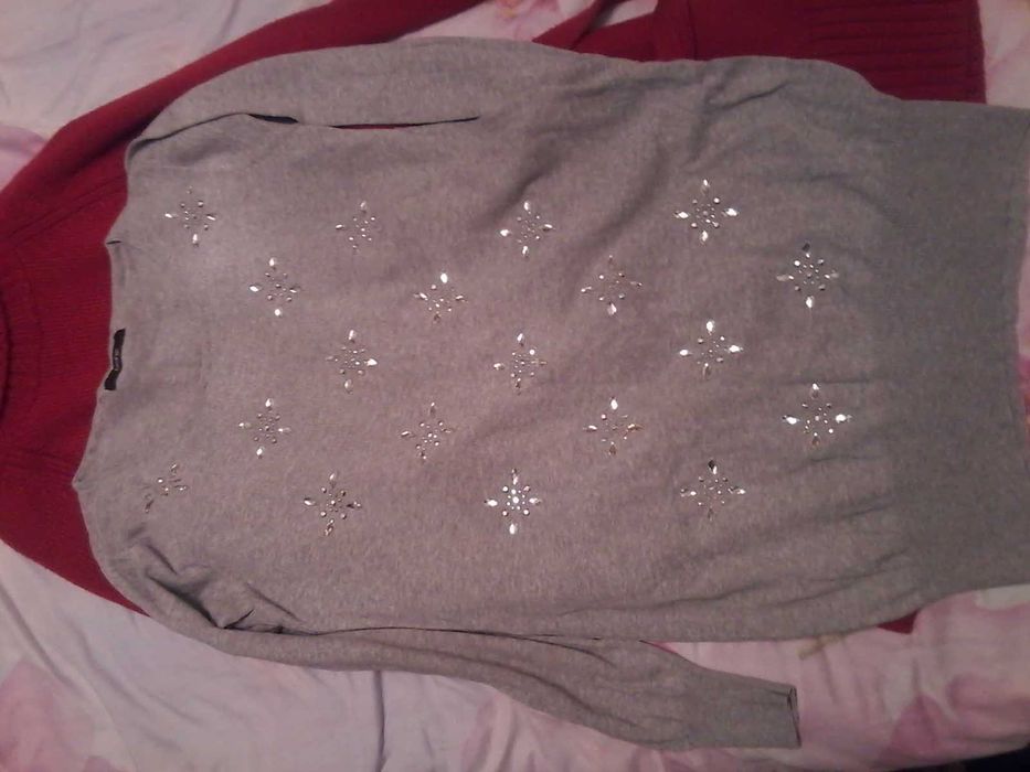 Платье, красное, шерстяное, новое 48р.+ туника в подарок