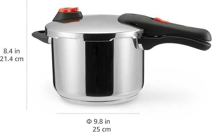 Amazon Basics Stal nierdzewna Szybkowar z parowarem, 6 litrów, NOWY